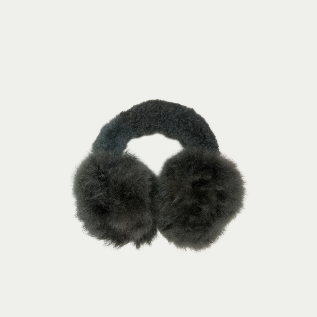 Alpaca Fur Earmuffs - Gray (Kids)