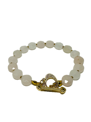 Rose Quartz Bracelet with Clasp