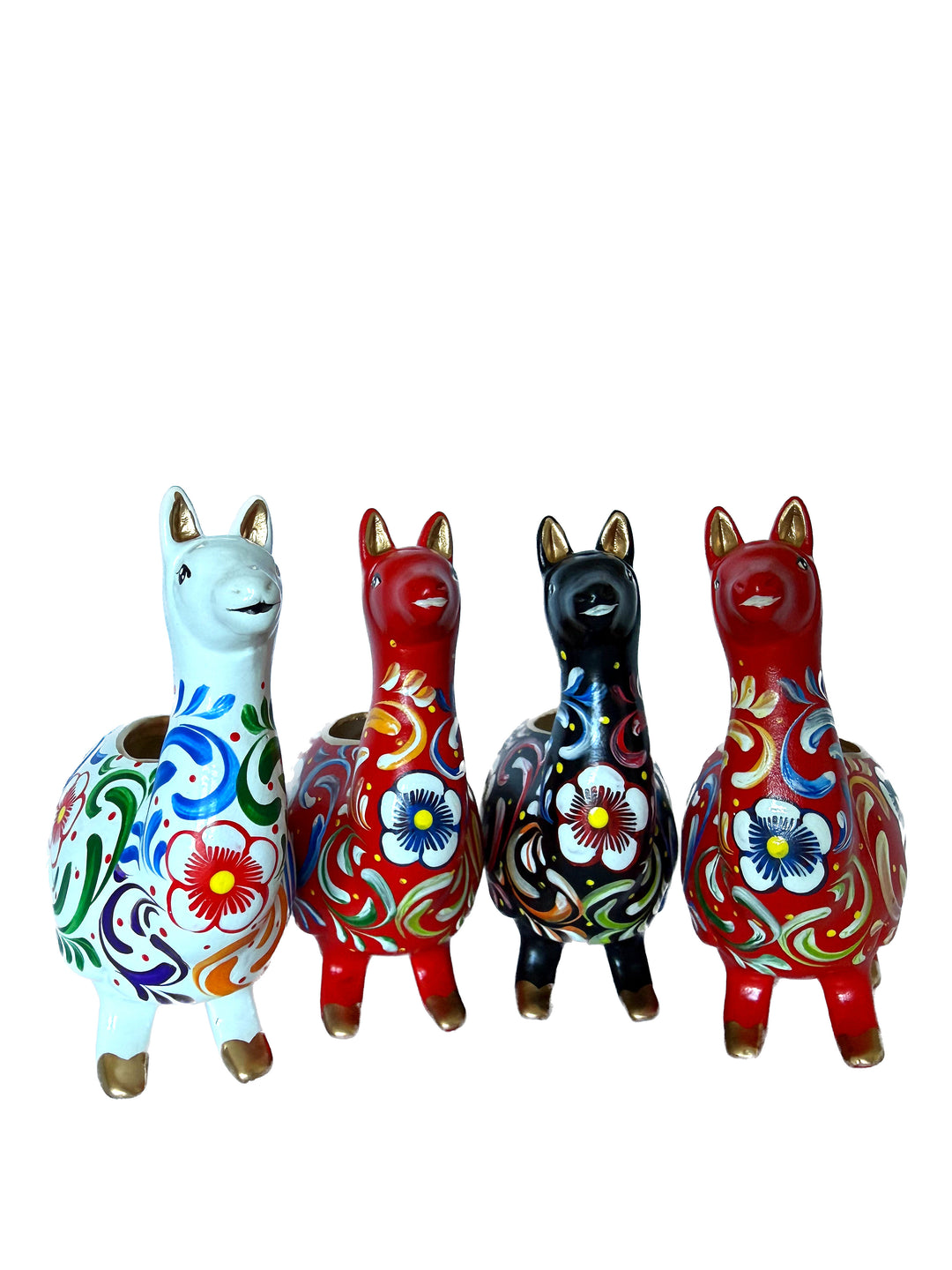 Alpaca Pencil Holder– Folk Art Decor (L)