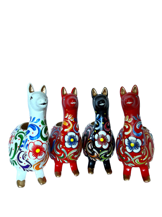 Alpaca Pencil Holder– Folk Art Decor (L)