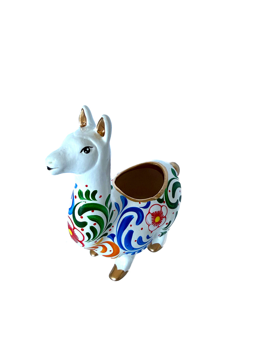 Alpaca Pencil Holder– Folk Art Decor (L)