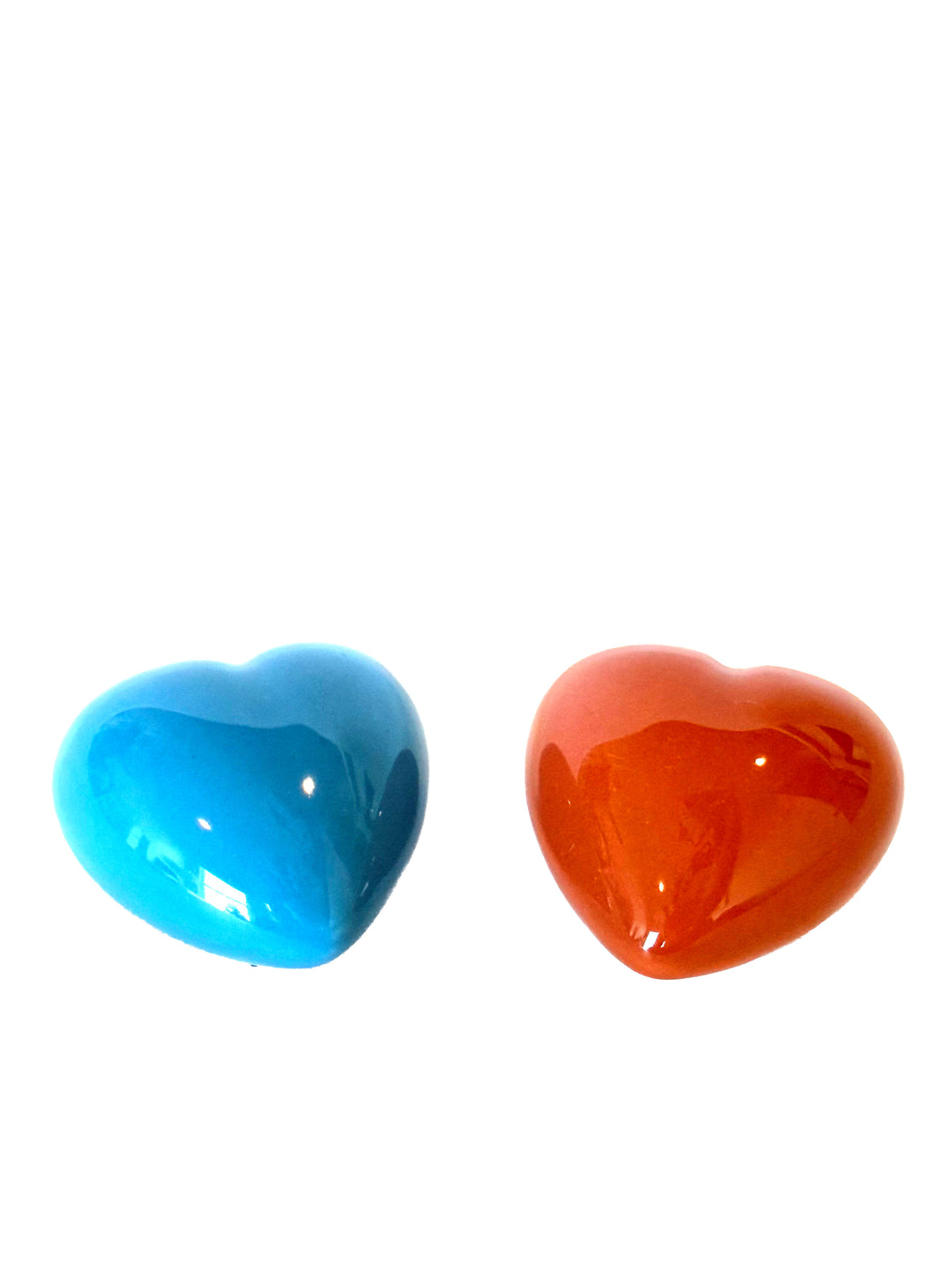 High-Gloss Ceramic Heart Decor